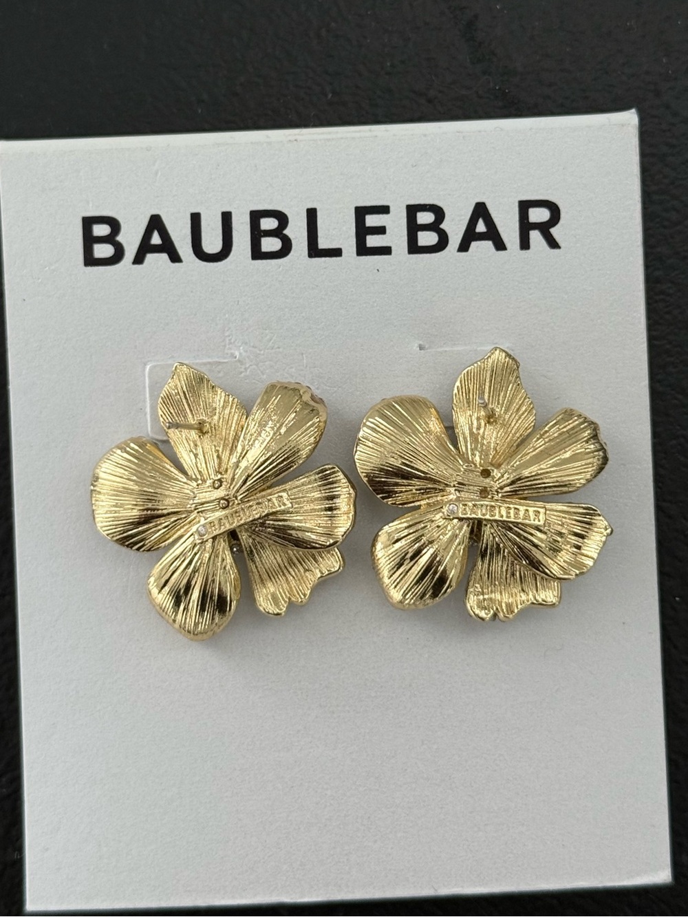 BaubleBar NEW Daffodil Earrings Color Clear MSRP $44 - Picture 3 of 3